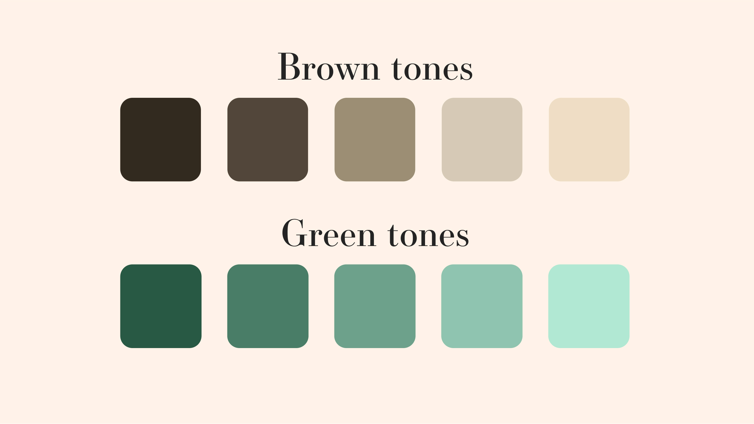 the selected design colors