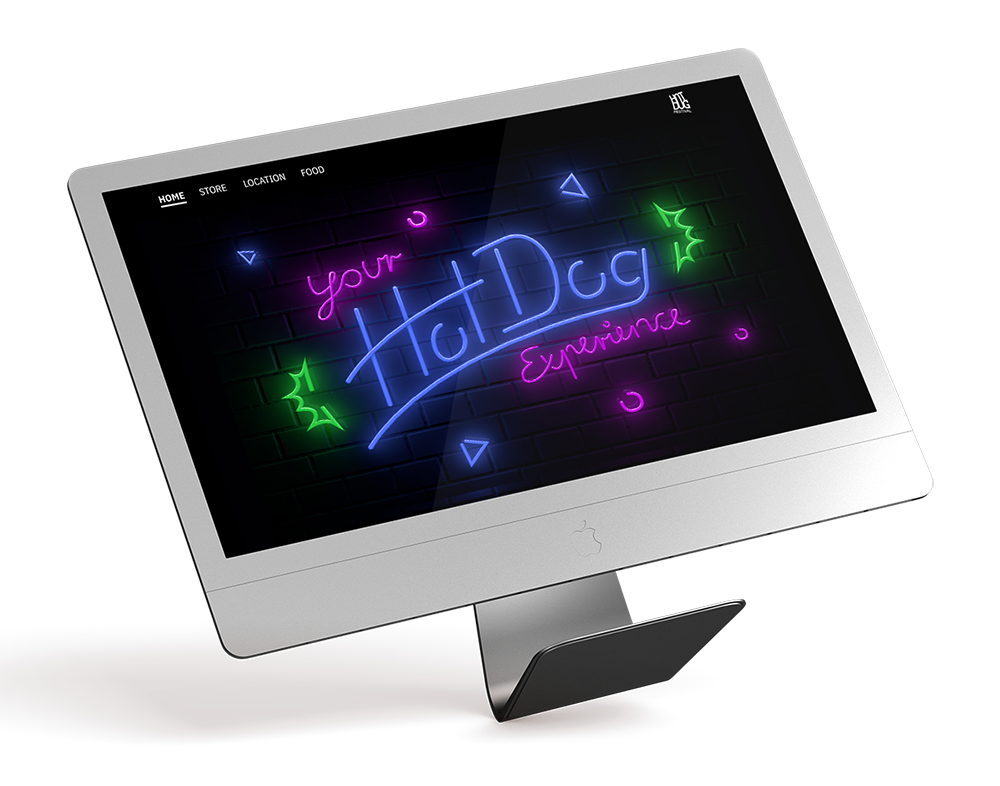 a neon website design